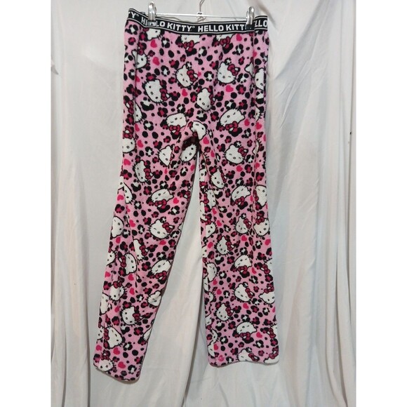 Hello Kitty By Sanrio 2012 Pink Cheetah Print Pajama Pants Medium   Soft - Picture 6 of 9